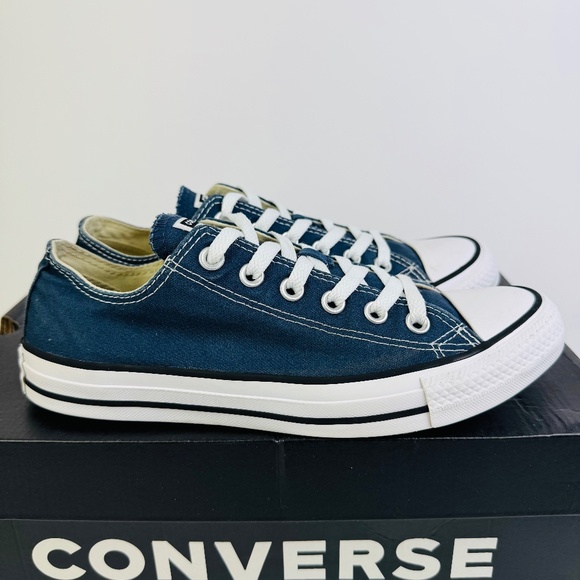 Converse Chuck Taylor All Star OX Navy Blue Canvas Shoes Low Top Women's Size 9 - Picture 3 of 11